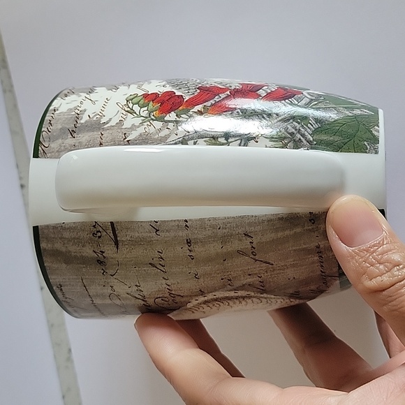 Great White Owl, Ceramic mug, bird lover, animal mug. Floral Theme. - Picture 8 of 11